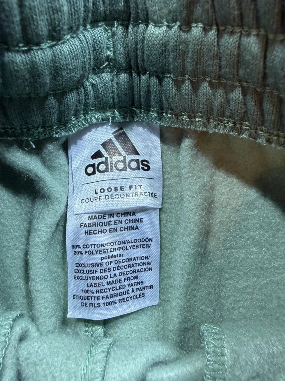 adidas Kids Sage Green Tie-Dye Jogger Sweatpants B7